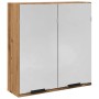 Armario con espejo baño madera roble artisan 64x20x66,5 cm de , Tocadores de baño - Ref: Foro24-856941, Precio: 72,48 €, Desc...