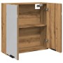 Armario con espejo baño madera roble artisan 64x20x66,5 cm de , Tocadores de baño - Ref: Foro24-856941, Precio: 72,48 €, Desc...