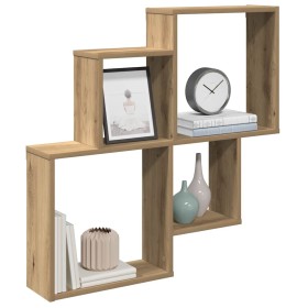 Estante de pared madera ingeniería roble artisian 80x15x78,5 cm de , Estantes y estanterías - Ref: Foro24-856611, Precio: 30,...