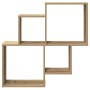 Estante de pared madera ingeniería roble artisian 80x15x78,5 cm de , Estantes y estanterías - Ref: Foro24-856611, Precio: 30,...