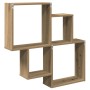 Estante de pared madera ingeniería roble artisian 80x15x78,5 cm de , Estantes y estanterías - Ref: Foro24-856611, Precio: 30,...