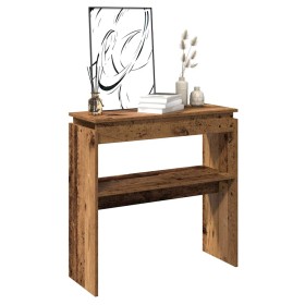 Mesa consola madera de ingeniería envejecida 80x30x102 cm de , Mesas auxiliares - Ref: Foro24-856626, Precio: 57,23 €, Descue...