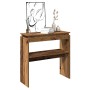 Mesa consola madera de ingeniería envejecida 80x30x102 cm de , Mesas auxiliares - Ref: Foro24-856626, Precio: 57,23 €, Descue...