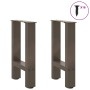 Patas para mesa de centro de acero natural 2 uds 28x(42-43) cm de , Patas para mesas - Ref: Foro24-4013275, Precio: 55,31 €, ...
