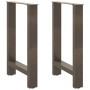 Patas para mesa de centro de acero natural 2 uds 60x(72-73) cm de , Patas para mesas - Ref: Foro24-4013307, Precio: 87,16 €, ...