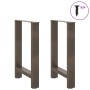Patas para mesa de centro de acero natural 2 uds 60x(72-73) cm de , Patas para mesas - Ref: Foro24-4013307, Precio: 87,16 €, ...