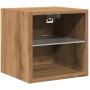 Mueble de TV de pared con luces LED roble artisian 30x28,5x30cm de , Muebles TV - Ref: Foro24-857674, Precio: 32,10 €, Descue...