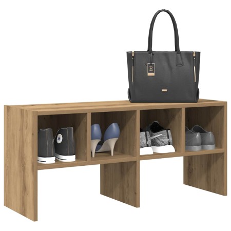 Zapatero apilable roble artesanal 89,5x30x40 cm de , Organizadores de vestidores y perchas de barra - Ref: Foro24-858855, Pre...