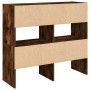 Zapateros 2 uds apilables roble ahumado 89,5x30x40 cm de , Organizadores de vestidores y perchas de barra - Ref: Foro24-85884...