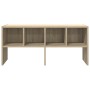 Zapatero apilable roble sonoma 89,5x30x40 cm de , Organizadores de vestidores y perchas de barra - Ref: Foro24-858843, Precio...