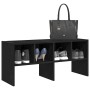 Zapatero apilable roble negro 89,5x30x40 cm de , Organizadores de vestidores y perchas de barra - Ref: Foro24-858841, Precio:...