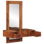 Espejo de pared con cajones madera maciza de acacia 60x33x90 cm de , Espejos - Ref: Foro24-4102372, Precio: 146,26 €, Descuen...