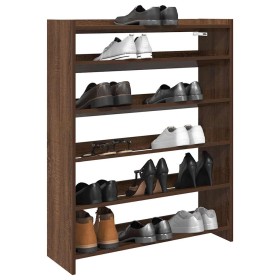 Mueble zapatero madera contrachapada marrón roble 80x25x100 cm de , Zapateros y organizadores de calzado - Ref: Foro24-859902...