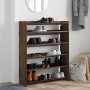 Mueble zapatero madera contrachapada marrón roble 80x25x100 cm de , Zapateros y organizadores de calzado - Ref: Foro24-859902...