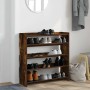 Zapatero madera contrachapada roble ahumado 80x25x81 cm de , Zapateros y organizadores de calzado - Ref: Foro24-859909, Preci...