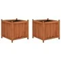 Arriates 2 unidades madera de abeto 50x50x50 cm de vidaXL, Maceteros y jardineras - Ref: Foro24-47250, Precio: 131,67 €, Desc...