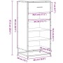 Mueble zapatero madera contrachapada gris sonoma 48x38x97,5 cm de , Zapateros y organizadores de calzado - Ref: Foro24-849212...