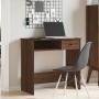 Escritorio de madera de ingeniería roble marrón 80x40x75 cm de , Escritorios - Ref: Foro24-860478, Precio: 67,40 €, Descuento: %
