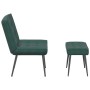Sillón de relax con reposapiés terciopelo verde oscuro de , Sillas - Ref: Foro24-4012329, Precio: 96,27 €, Descuento: %