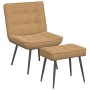 Sillón de relax con reposapiés terciopelo marrón de , Sillas - Ref: Foro24-4012334, Precio: 89,52 €, Descuento: %