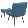 Sillón de relax con reposapiés terciopelo azul de , Sillas - Ref: Foro24-4012336, Precio: 99,57 €, Descuento: %