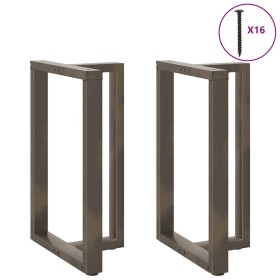 Patas de mesa bar forma T 2 uds acero natural 60x35x(90-91) cm de , Patas para mesas - Ref: Foro24-4013083, Precio: 152,63 €,...