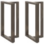 Patas de mesa bar forma T 2 uds acero natural 60x35x(90-91) cm de , Patas para mesas - Ref: Foro24-4013083, Precio: 152,63 €,...