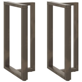 Patas mesa bar forma T 2 uds acero natural 60x35x(100-101) cm de , Patas para mesas - Ref: Foro24-4013095, Precio: 156,37 €, ...