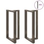 Patas mesa bar forma T 2 uds acero natural 60x35x(100-101) cm de , Patas para mesas - Ref: Foro24-4013095, Precio: 156,37 €, ...