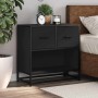 Mesilla de noche negra 60x31x60 cm madera procesada y metal de , Mesitas de noche - Ref: Foro24-848694, Precio: 66,99 €, Desc...