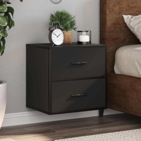 Mesita de noche de pared negra 40x31x39,5 cm de , Mesitas de noche - Ref: Foro24-848724, Precio: 46,38 €, Descuento: %