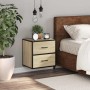 Mesita de noche de pared color roble ahumado 40x31x39,5 cm de , Mesitas de noche - Ref: Foro24-848726, Precio: 45,04 €, Descu...