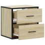 Mesita de noche de pared color roble ahumado 40x31x39,5 cm de , Mesitas de noche - Ref: Foro24-848726, Precio: 45,04 €, Descu...