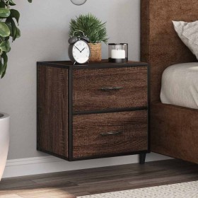 Mesita de noche de pared color roble marrón 40x31x39,5 cm de , Mesitas de noche - Ref: Foro24-848732, Precio: 46,38 €, Descue...