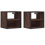 Mesitas de noche pared 2 uds color roble marrón 40x31x39,5 cm de , Mesitas de noche - Ref: Foro24-848753, Precio: 58,73 €, De...