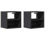 Mesitas de noche de pared 2 unidades negra 40x31x39,5 cm de , Mesitas de noche - Ref: Foro24-848745, Precio: 58,73 €, Descuen...