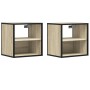 Mesitas de noche de pared 2 unidades roble Sonoma 40x31x39,5 cm de , Mesitas de noche - Ref: Foro24-848747, Precio: 57,09 €, ...