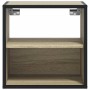 Mesitas de noche de pared 2 unidades roble Sonoma 40x31x39,5 cm de , Mesitas de noche - Ref: Foro24-848747, Precio: 57,09 €, ...