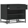 Banco zapatero madera de ingeniería y metal negro 60x40x53,5 cm de , Bancos para recibidores y almacenamiento - Ref: Foro24-8...