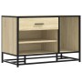 Banco zapatero madera de ingeniería roble sonoma 80x40x53,5 cm de , Bancos para recibidores y almacenamiento - Ref: Foro24-84...