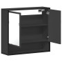 Armario de baño con espejo madera ingeniería negro 65x20x60 cm de , Tocadores de baño - Ref: Foro24-849259, Precio: 82,22 €, ...