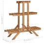 Soporte para plantas de madera de abeto 83x25x83 cm de vidaXL, Soportes para macetas - Ref: Foro24-47234, Precio: 35,17 €, De...