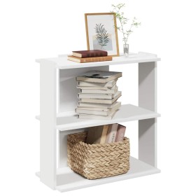 Librería 3 niveles madera ingeniería blanco 60x30x60 cm de , Librerías y estanterías - Ref: Foro24-860247, Precio: 38,72 €, D...