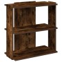 Librería 3 estantes madera ingeniería roble ahumado 60x30x60 cm de , Librerías y estanterías - Ref: Foro24-860251, Precio: 40...