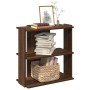 Librería 3 estantes madera ingeniería marrón roble 60x30x60 cm de , Librerías y estanterías - Ref: Foro24-860253, Precio: 40,...