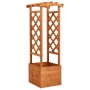 Jardinera enrejada con arco madera de abeto 49x39x130 cm de vidaXL, Maceteros y jardineras - Ref: Foro24-47251, Precio: 77,80...