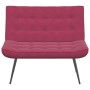 Banco de terciopelo rojo vino tinto 110x74x84 cm de , Bancos - Ref: Foro24-4012341, Precio: 134,84 €, Descuento: %