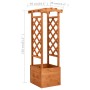 Jardinera enrejada con arco madera de abeto 49x39x130 cm de vidaXL, Maceteros y jardineras - Ref: Foro24-47251, Precio: 77,80...