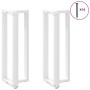 Patas de mesa bar forma T 2 uds acero blanco 40x35x(110-111) cm de , Patas para mesas - Ref: Foro24-4013097, Precio: 141,33 €...