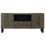 Mueble de TV madera maciza de mango negro 105x33x46 cm de , Almacenamiento para CD y DVD - Ref: Foro24-4017698, Precio: 114,9...